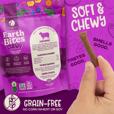 Earthbites Lamb Flavored Grain-Free Soft & Chewy Dog Treats, 7-oz bag
