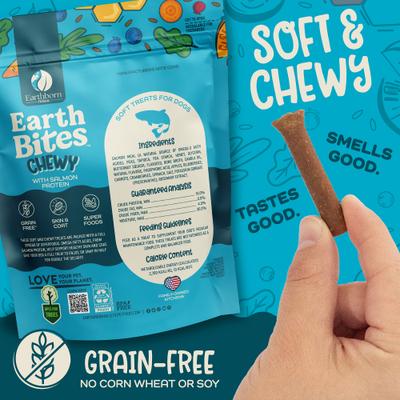Earthbites Salmon Flavored Grain-Free Soft & Chewy Dog Treats, 7-oz bag