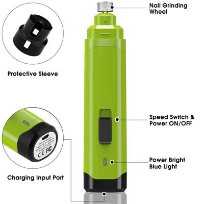 Steel Grit Dog & Cat Nail Grinder, Green