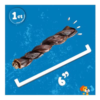 Odor-Free Braided Joint Health Beef Gullet Sticks 6-in Dog Chew