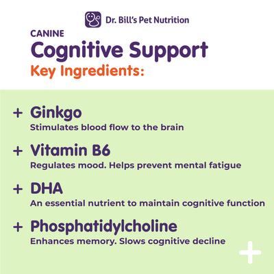 Canine Cognitive Support Brain & Nervous System Senior Dog Supplement Powder, 180-gm pouch
