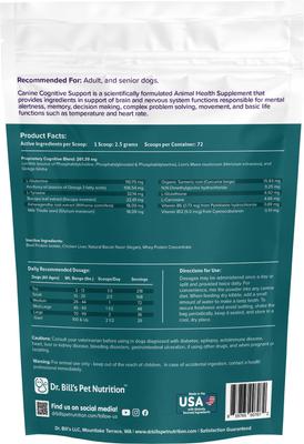 Canine Cognitive Support Brain & Nervous System Senior Dog Supplement Powder, 180-gm pouch