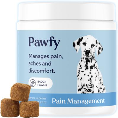 Pain Management Bacon Flavor Chews Dog Supplement, 180 count