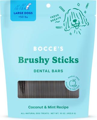 Dailies Brushy Sticks Medium Coconut & Mint Recipe Dental Dog Treats, 13-oz bag