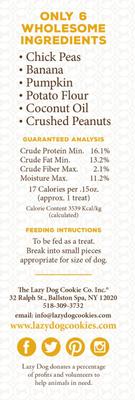 Grain-Free Crushed Peanut Sprinkled Banana Limited Ingredient Crunchy Baked Dog Treats, 14-oz box