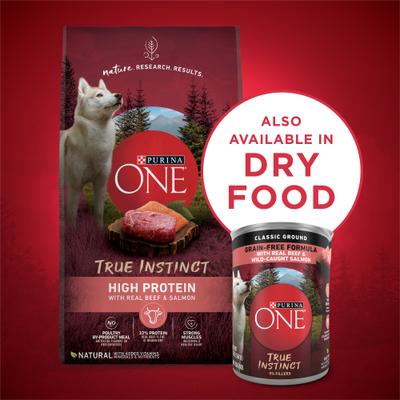 SmartBlend Grain-Free True Instinct Classic Ground with Real Beef & Wild-Caught Salmon Canned Dog Food, 13-oz, case of 12