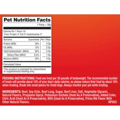 Prime Rib Flavor Dog Treats, 38-oz bag, bundle of 2