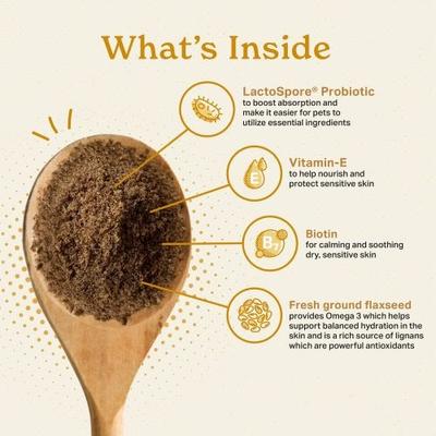 Skin & Coat Powder Supplement for Dogs, 1-lb bag