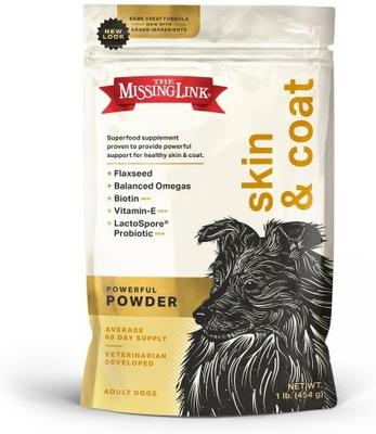 Skin & Coat Powder Supplement for Dogs, 1-lb bag
