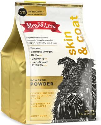 Skin & Coat Powder Supplement for Dogs, 1-lb bag