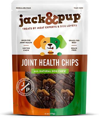 Odor-Free Flat Joint Health Beef Gullet Dog Jerky Treats, 6-oz bag