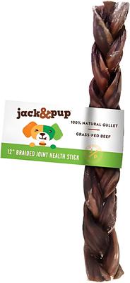 Odor-Free Braided Joint Health Beef Gullet Sticks 12-in Dog Chew