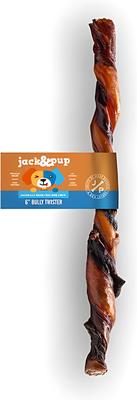 Odor-Free Twisted Beef Bully Stick 6-in Dog Chew