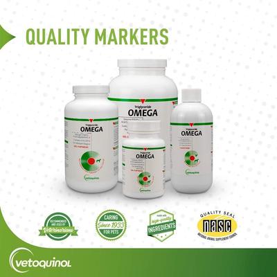 Suplemento de triglicéridos OMEGA con ácidos grasos Omega-3 para perros de razas grandes y gigantes, 250 unidades