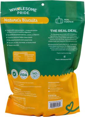 Nature's Biscuits Pumpkin Mini Dog Crunchy Treats, 16-oz bag