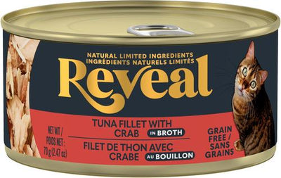 Bundle: Reveal Tuna with Crab in Broth + Tuna Fillet with Shrimp in Broth Flavored Wet Cat Food