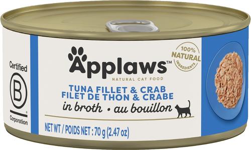 Tuna Fillet with Crab in Broth Wet Cat Food, 2.47-oz can, case of 48