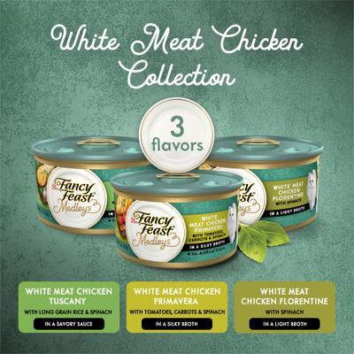 Medleys White Meat Chicken Recipe Variety Collection Pack Canned Cat Food, 3-oz, case of 12