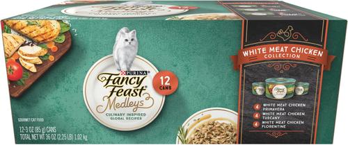 Medleys White Meat Chicken Recipe Variety Collection Pack Canned Cat Food, 3-oz, case of 12