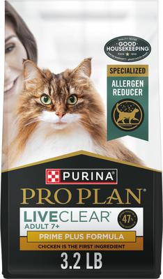LIVECLEAR Adult 7+ Prime Plus Longer Life Formula Dry Cat Food, 3.2-lb bag