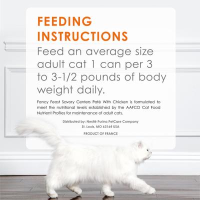 Comida enlatada para gatos Savory Centers con pollo, 3 oz, caja de 4