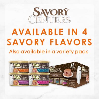 Savory Centers Chicken Canned Cat Food, 3-oz, case of 4