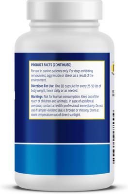 NutriCalm Capsules Calming Supplement for Dogs, 50 count