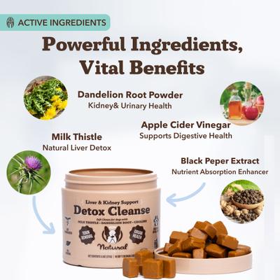 Detox Cleanse, Liver & Kidney Support Chews for Dogs, 90 count