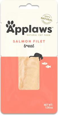 Loin Salmon Filet Grain-Free Cat Treats, 1.06-oz loin, case of 12