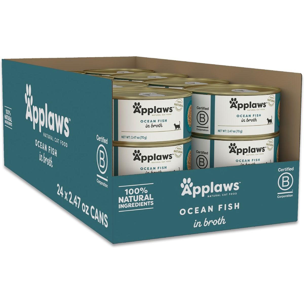 Applaws, Pescado de Mar en Caldo, 24 latas × 70 g