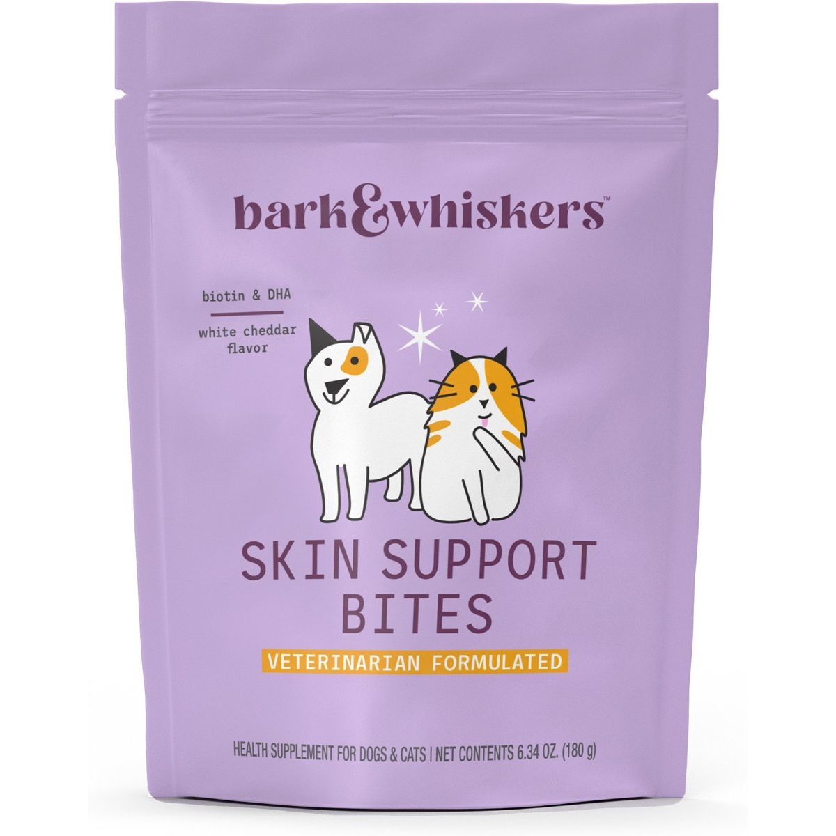 Skin Support Supplement Bites, sabor Queso. 180 g. - Bark & Whiskers