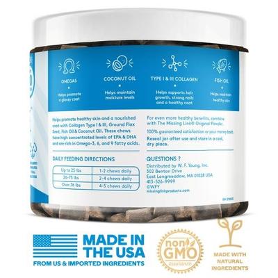 Collagen Care Soft Chews Skin & Coat Supplement for Dogs, 60 count