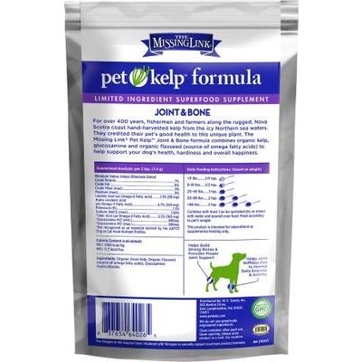 The Missing Link, Pet Kelp Joint & Bone, kelp + linaza + glucosamina, 227 g.