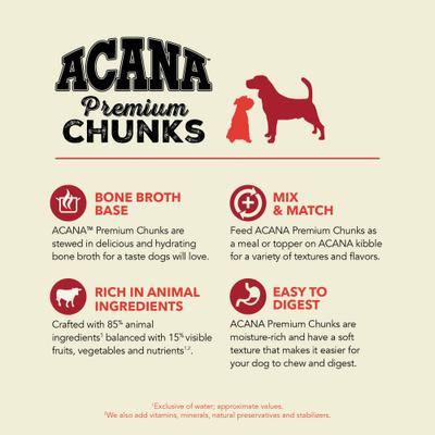 Premium Beef & Poultry Chunks in Bone Broth Variety Pack Grain-Free Wet Dog Food, 12.8-oz cans, case of 6