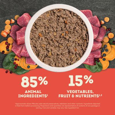 Paté de res y aves premium en caldo de hueso, paquete variado, alimento húmedo sin cereales para perros, lata de 12.8 oz, caja de 6