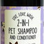 Live. Love. Wash. 2-in-1 Dog & Cat Shampoo & Conditioner, Lavender Mint Scented, 1000-mL bottle