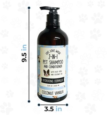 Live. Love. Wash. 2-in-1 Dog & Cat Shampoo & Conditioner, Coconut Vanilla Scented, 1000-mL bottle