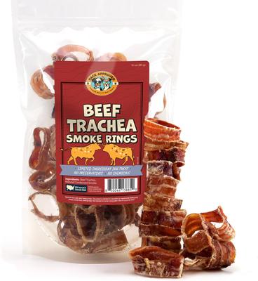 Beef Trachea Smoke Ring Dog Chews, 10-oz pack