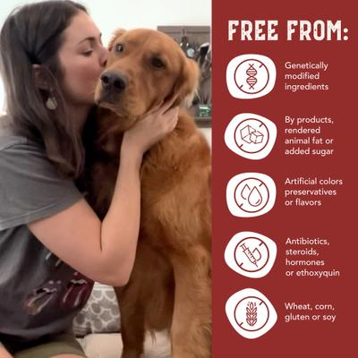 Premios para perros sin cereales de cecina de bisonte y pescado, bolsa de 14 oz
