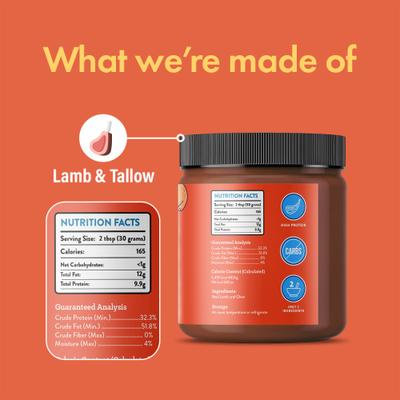 Lamb & Tallow Meat Spread Dog Food Topper, 12-oz jar