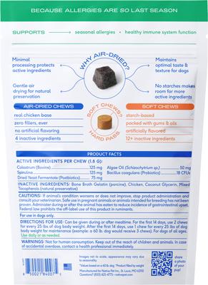 Bundle: Native Pet Organic Pumpkin Fiber & Diarrhea Relief, 8-oz + Allergy Itch Relief Dog Supplement, 60 count