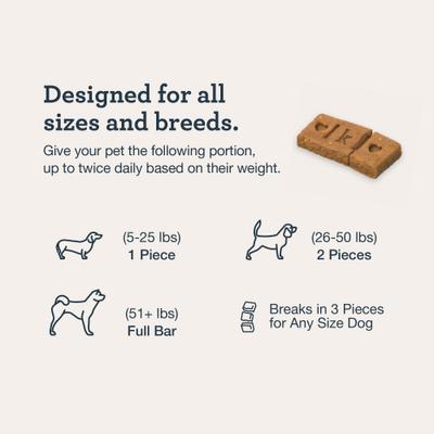 Calming Bliss Bar Peanut Butter & Bacon Flavored Soft & Chewy Calming Supplement for Dogs, 6 count