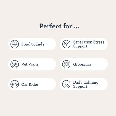 Calming Bliss Bar Peanut Butter & Bacon Flavored Soft & Chewy Calming Supplement for Dogs, 6 count