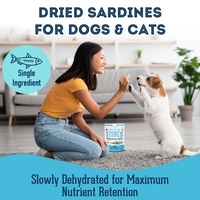'With Love & Fishes Dehydrated Sardine Dog & Cat Treats, 3.17-oz bag