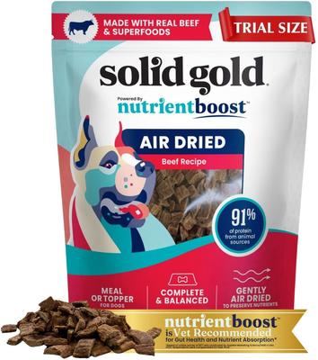 Complete & Balanced Beef Recipe Air Dried Dog Food Topper, 1-lb pouch