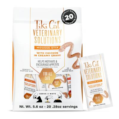 Mousse Stix Chicken Lickable Cat Treats, 0.28-oz pouch, case of 20