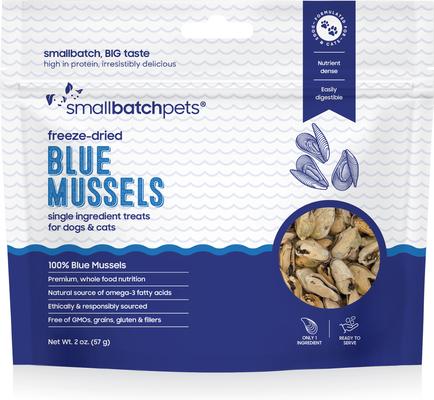 Freeze-Dried Blue Mussels Dog & Cat Treat, 2-oz bag