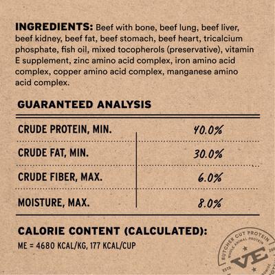 Alimento para perros con carne cruda liofilizada, entrada y mezcla de bocaditos suaves, bolsa de 14 oz