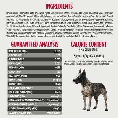 Raw Medley Beef & Sweet Potato Large Breed Adult Dry Dog Food, 20-lb bag