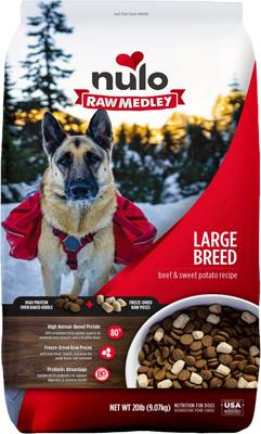 Raw Medley Beef & Sweet Potato Large Breed Adult Dry Dog Food, 20-lb bag